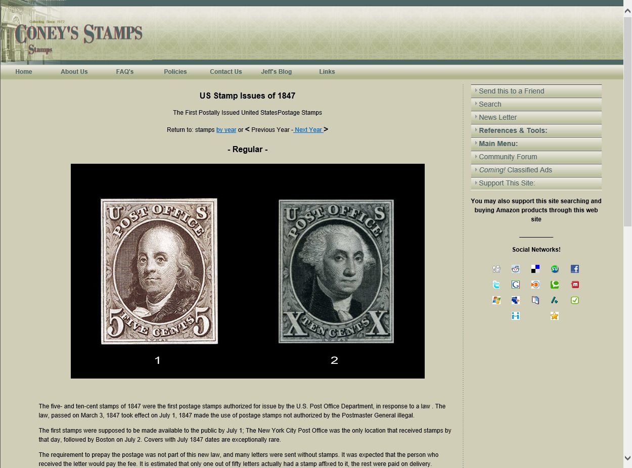 Coney's Stamps Website